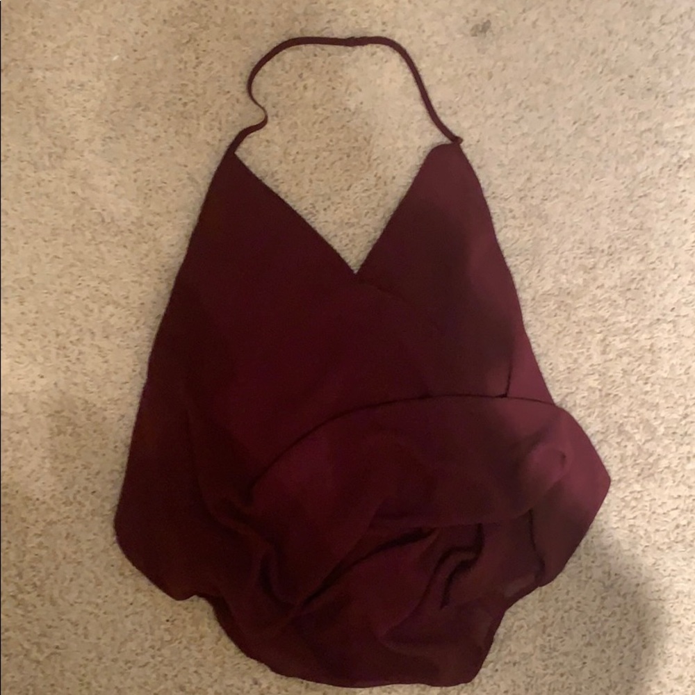 Maroon Halter top size M